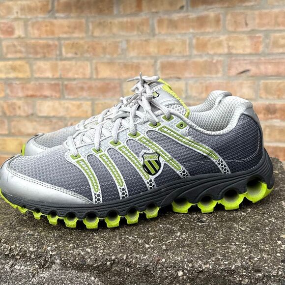 K-Swiss Tubes Run 100 Men’s Running Shoes Grey Lime Green size 9.5 - Picture 4 of 12
